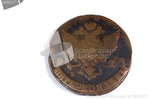 Image of Old Russian copper coin.