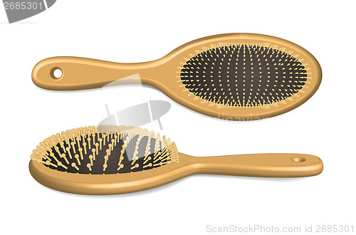 Image of Hairbrush isolated on white