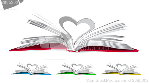 Image of Heart from book pages
