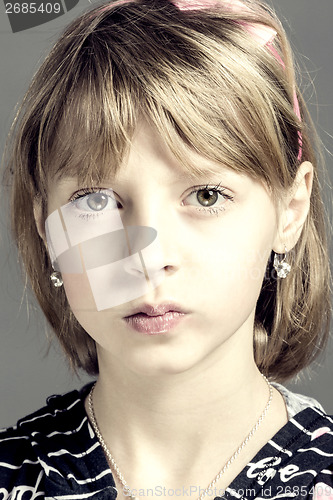 Image of Studio portrait of young beautiful girl