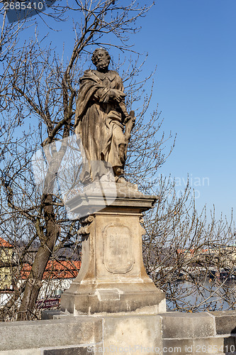 Image of Staue on the Charles Bridge in Prague, Czech Republic.