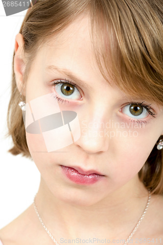 Image of Studio portrait of young beautiful girl