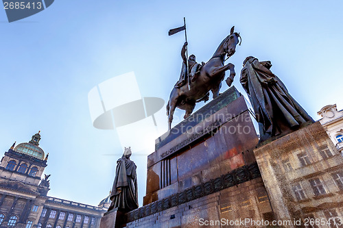 Image of Saint Wenceslas statue on Vaclavske Namesti in Prague