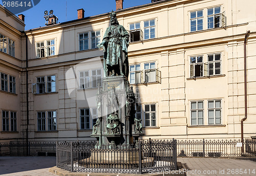 Image of Photo of the historical statue of Karel Charles IV 