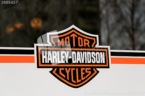 Image of Weathered Harley-Davidson Motorcycles Sign