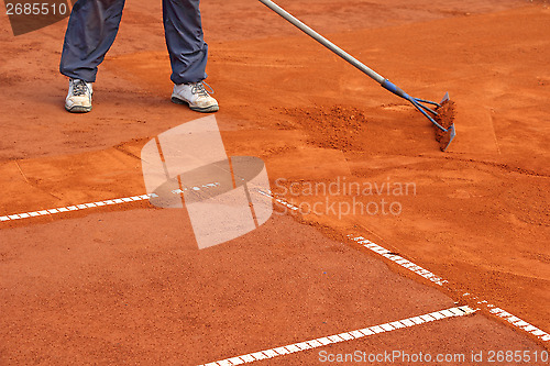 Image of Preparation  tennis court