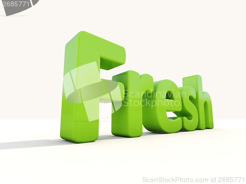 Image of 3d word fresh