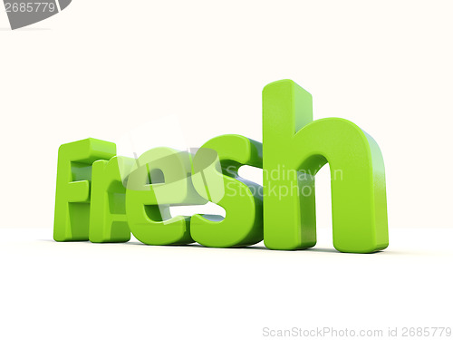 Image of 3d word fresh