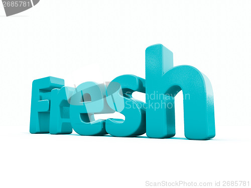 Image of 3d word fresh