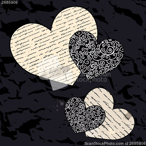 Image of Heart illustration set. Love. Vector background.