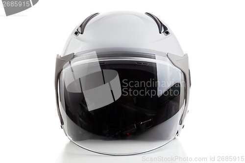 Image of White jet fighter style helmet