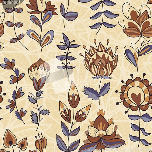 Image of Ornamental floral color pattern.