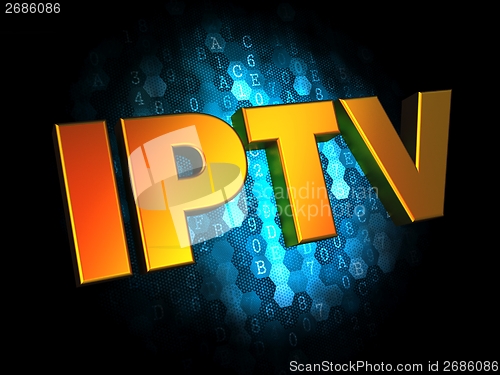 Image of IPTV Concept on Digital Background.