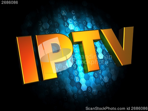 Image of IPTV Concept on Digital Background.