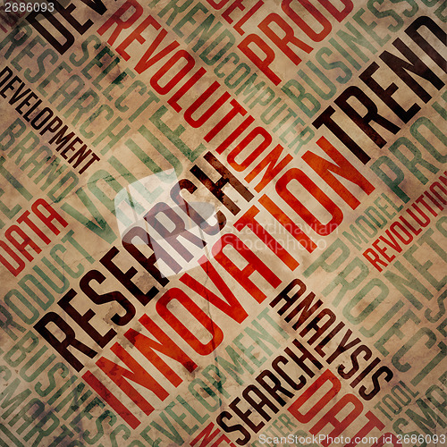 Image of Innovation - Grunge Wordcloud.