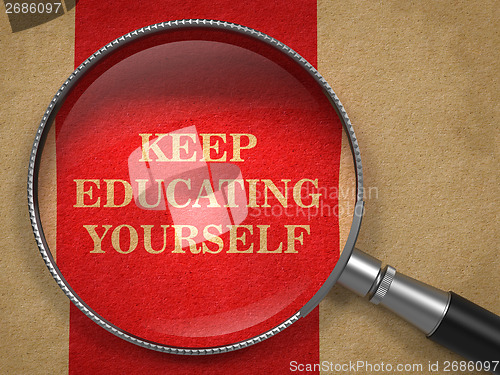 Image of Education Concept - Magnifying Glass.