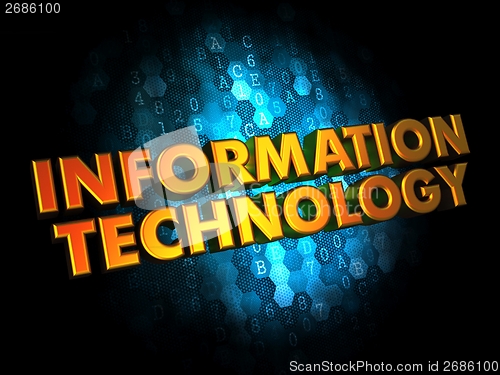 Image of Information Technology on Digital Background.