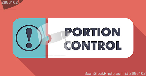 Image of Portion Control Concept on Scarlet in Flat Design.