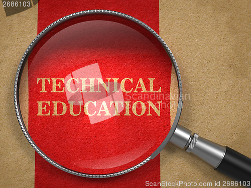 Image of Technical Education Concept - Magnifying Glass.