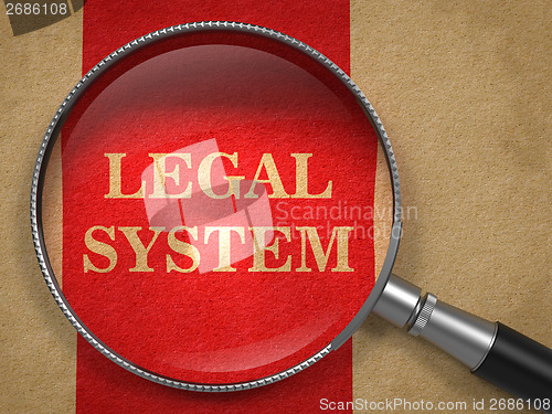 Image of Legal System Concept - Magnifying Glass.