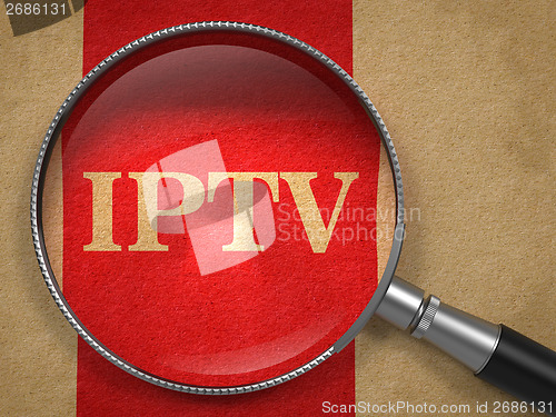 Image of IPTV Concept - Magnifying Glass.