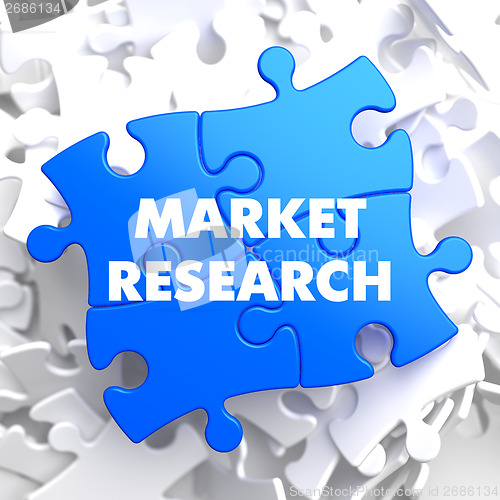 Image of Market Research on Blue Puzzle.