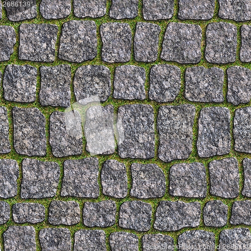 Image of Granite Sett. Seamless Tileable Texture.