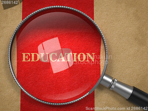 Image of Education Concept - Magnifying Glass.