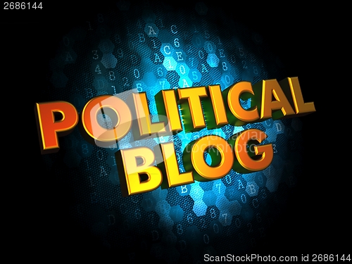 Image of Political Blog Concept on Digital Background.