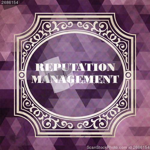 Image of Reputation Management. Vintage Design Concept.