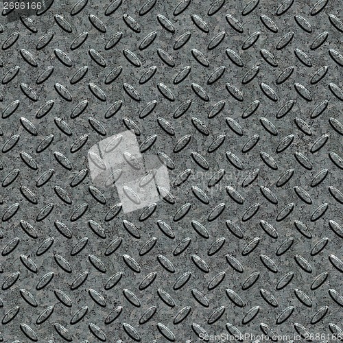 Image of Metal Diamond Plate. Seamless Tileable Texture.