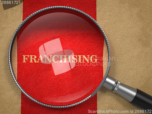 Image of Franchising Concept - Magnifying Glass.