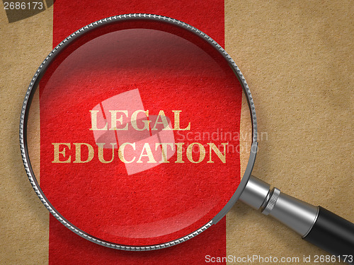 Image of Legal Education Concept - Magnifying Glass.