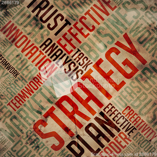 Image of Strategy - Grunge Wordcloud.