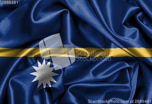 Image of Satin flag, three dimensional render