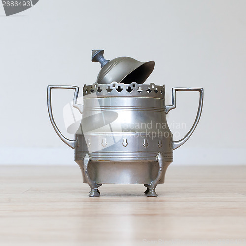 Image of Retro silver sugar bowl