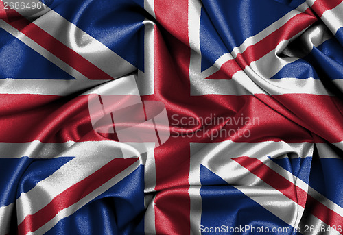 Image of Satin flag, three dimensional render