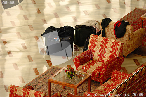 Image of luggage in lobby