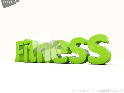 Image of 3d word fitness