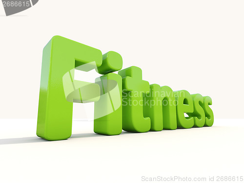 Image of 3d word fitness