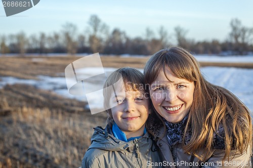 Image of Happy mother and son