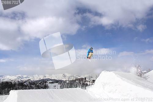 Image of Jumping skier