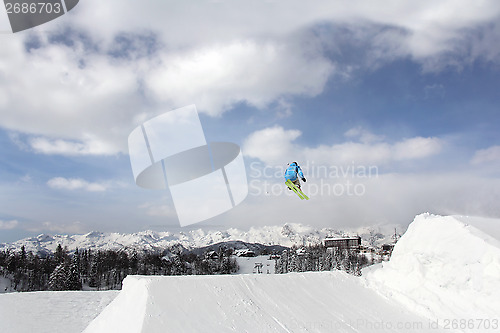 Image of Jumping skier