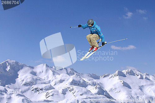 Image of Jumping skier