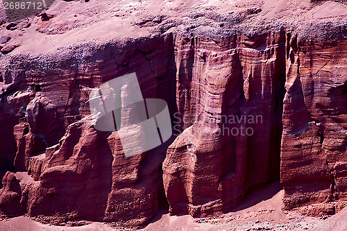 Image of view from the mountain line in lanzarote africa  