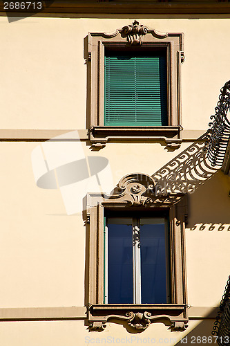 Image of  wall and terrace in the   centre   of city lugano Switzerland S