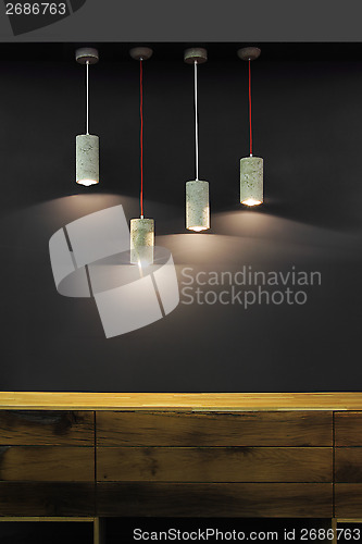 Image of Four modern lamp