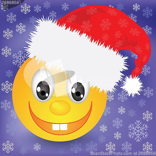 Image of smile in a Christmas hat