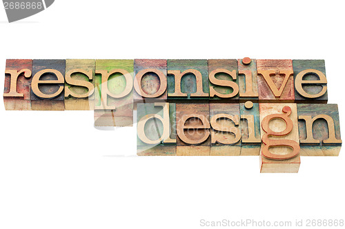 Image of responsive design in wood type