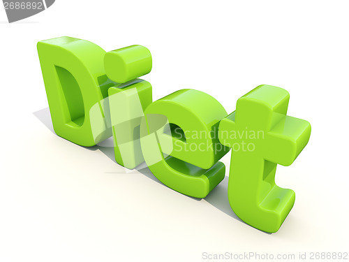 Image of 3d word diet